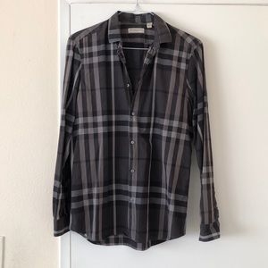 Black and Grey Burberry button up